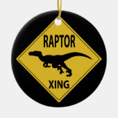 Raptor Xing Keramisch Ornament (Voorkant)