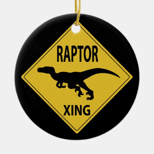 Raptor Xing Keramisch Ornament (Voorkant)