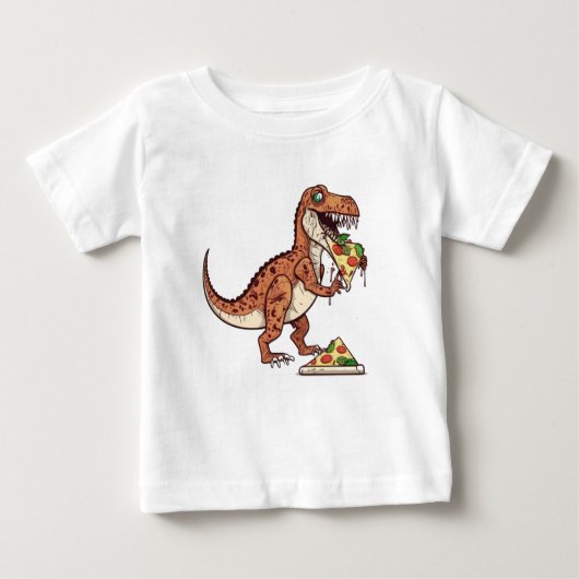 Raptordinosaurus die pizza eet, Birthday Gift (Voorkant)