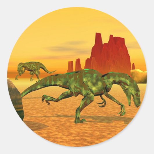 Raptoren Ronde Sticker (Voorkant)