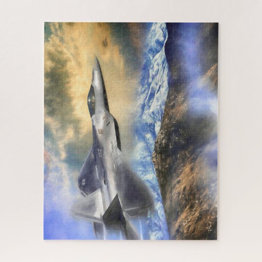 RAPTORS OVER AMERIKA F22 JET LEGPUZZEL (Verticaal)