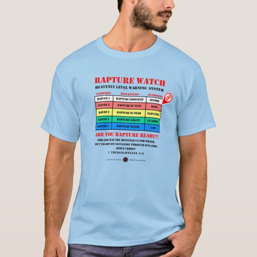 Rapture Alarmniveaus T-shirt (Voorkant)