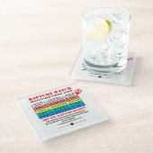 Rapture Alert Levels Glazen Onderzetter (Schuin)