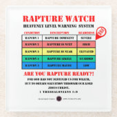 Rapture Alert Levels Glazen Onderzetter (Voorkant)