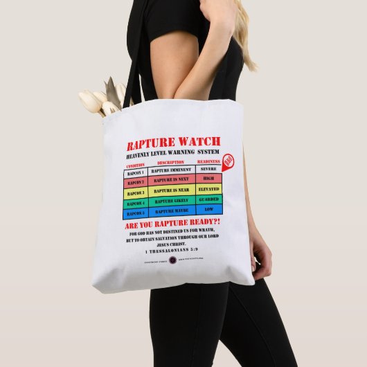 Rapture Alert Levels Tote Bag (Dichtbij)