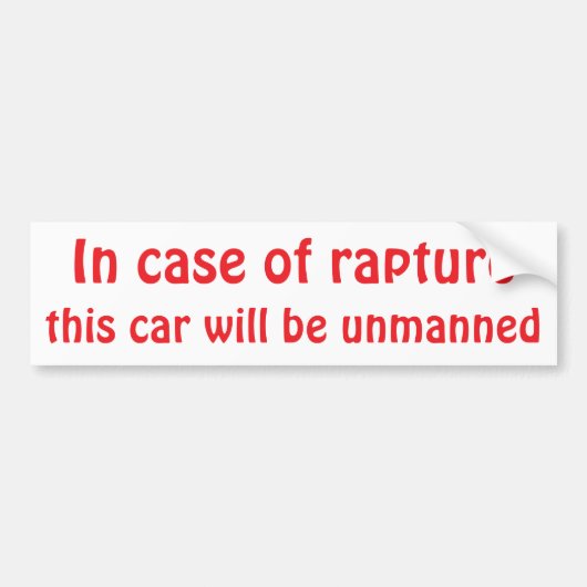 Rapture Bumpersticker (Voorkant)