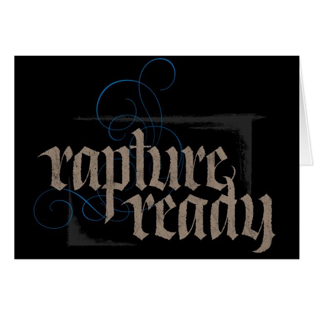 Rapture Ready - Elegante Religieuze Calligrafie (Voorkant Horizontaal)