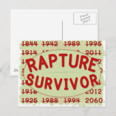 Rapture Survivor Briefkaart (Voorkant / Achterkant)