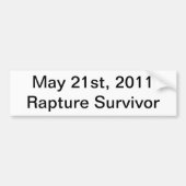 Rapture Survivor Bumpersticker (Voorkant)