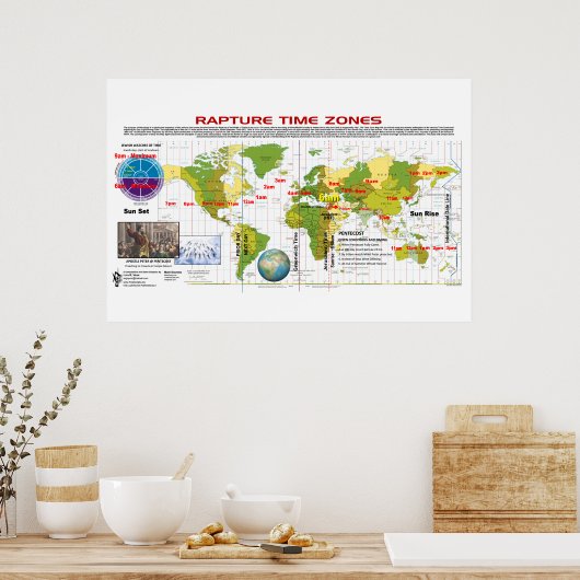 Rapture Time Zones Poster (Keuken)