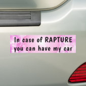 Raptuur Bumpersticker (Op auto)