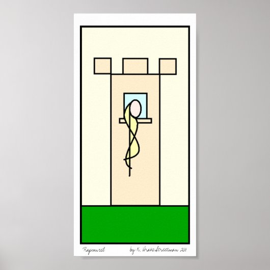 Rapunzel afdrukken poster (Voorkant)