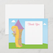 Rapunzel Birthday Hartelijk dank Notitiekaartje (Voorkant / Achterkant)