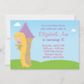 Rapunzel Birthday Party Invitation Kaart (Voorkant)