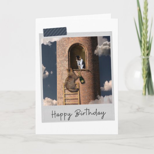 Rapunzel Cat Funny Birthday-kaart Kaart (Voorkant)