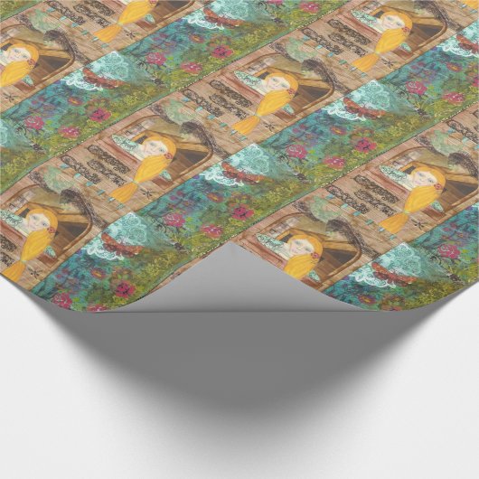 Rapunzel, dromen cadeaupapier (Hoek)