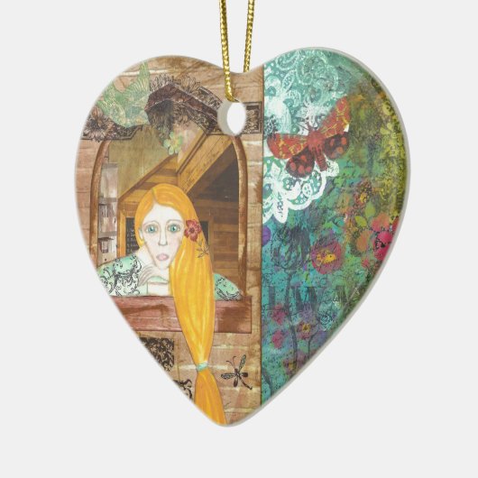 Rapunzel, dromen keramisch ornament (Links)