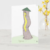 Rapunzel in haar toren kaart (Gele Bloem)