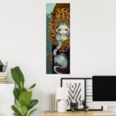 Rapunzel in Rococo-sprookje Kunst afdrukken Poster (Thuiskantoor)