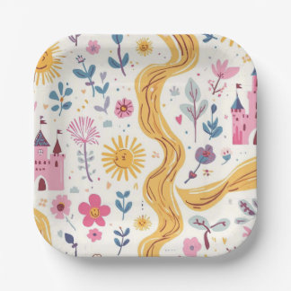Rapunzel Inspired Party Plates Papieren Bordje