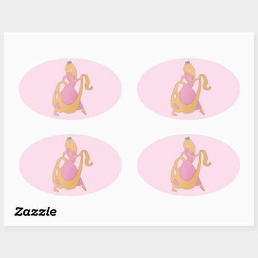 Rapunzel Ovale Sticker (Vel)