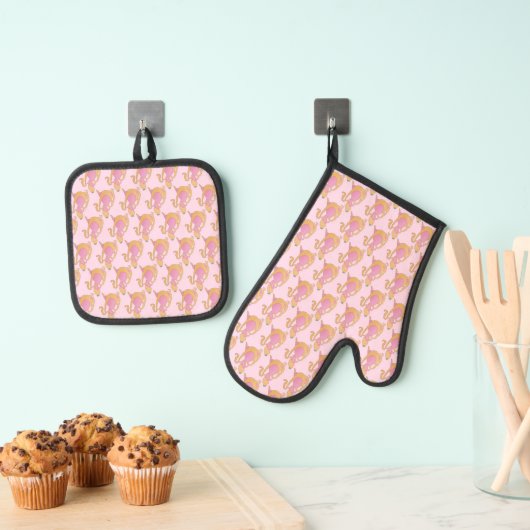 Rapunzel Oven Mitt & Pot Houder Set (Insitu(Ophanging))