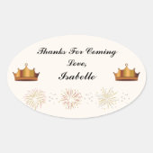 Rapunzel Party Dank u Sticker (Voorkant)