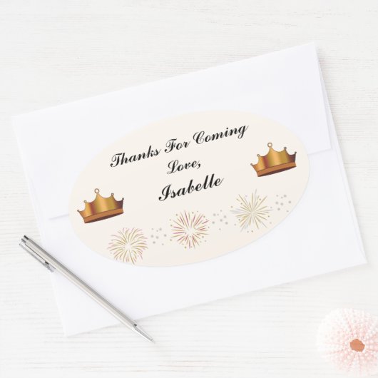 Rapunzel Party Dank u Sticker (Envelop)