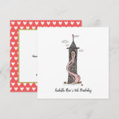 Rapunzel Princess Medium Skin Tone Party Invite (Voorkant / Achterkant)