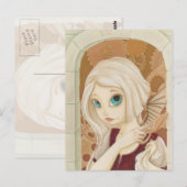 Rapunzel - punk sprookjeskaart voor stoomverwarmin briefkaart (Voorkant / Achterkant)