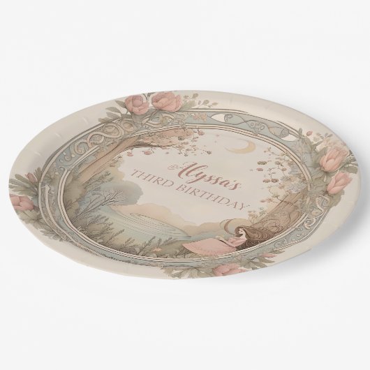  Rapunzel sprookje Papieren Bordje (Gekanteld)