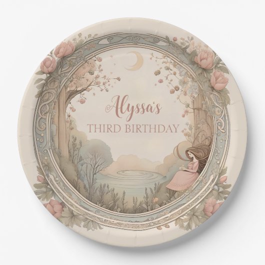  Rapunzel sprookje Papieren Bordje (Voorkant)