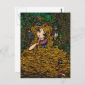 Rapunzel Storybook Princess Original Art Briefkaar Briefkaart (Voorkant / Achterkant)