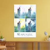 Rapunzel van 's morgens tot 's nachts canvas afdruk (Insitu (Woonkamer))