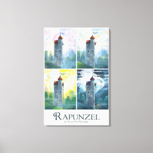 Rapunzel van 's morgens tot 's nachts canvas afdruk