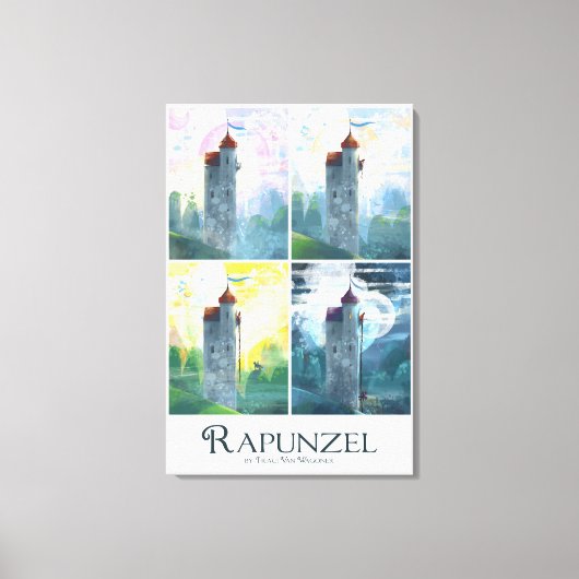 Rapunzel van 's morgens tot 's nachts canvas afdruk (Voorkant)