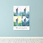 Rapunzel van 's morgens tot 's nachts canvas afdruk (Insitu (Houten vloer))