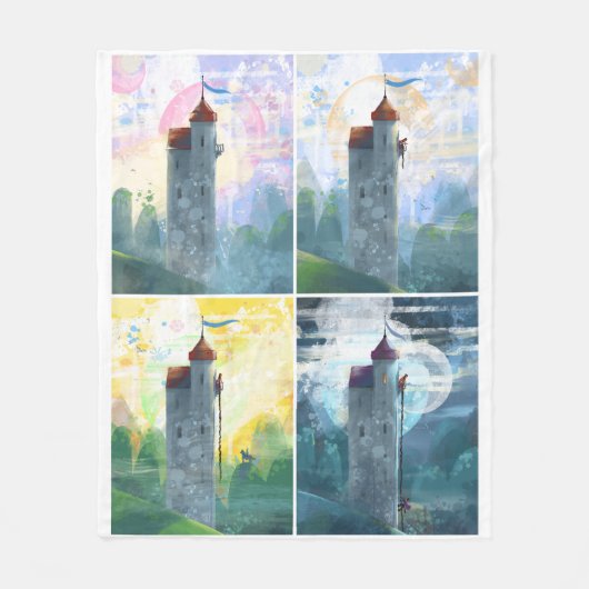 Rapunzel van 's morgens tot 's nachts fleece deken (Voorkant)