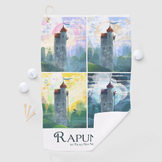 Rapunzel van 's morgens tot 's nachts golfhanddoek (Insitu)