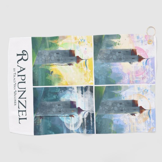 Rapunzel van 's morgens tot 's nachts golfhanddoek (Horizontaal)