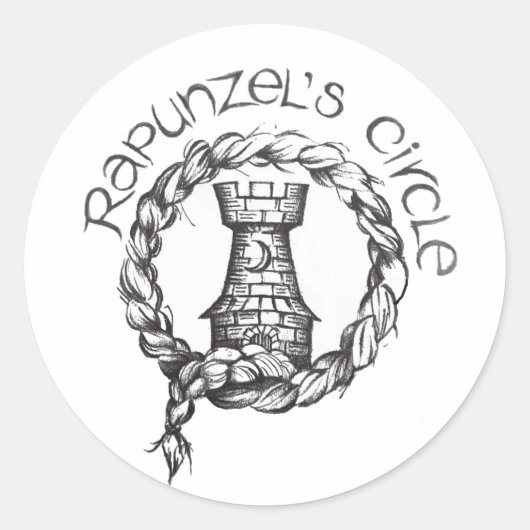 Rapunzel's Circle-Sticker Ronde Sticker (Voorkant)