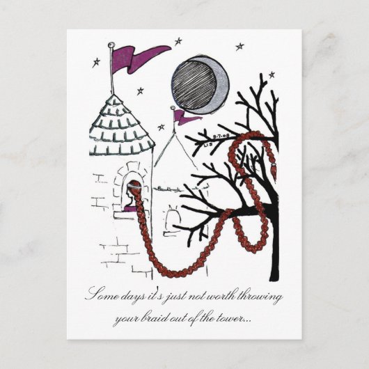 Rapunzel's Very Bad Hair Day briefkaart (Voorkant)