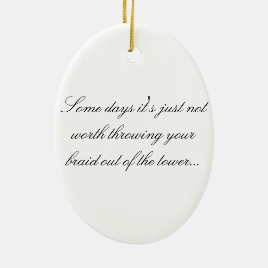 Rapunzel's zeer slechte haardagversiering keramisch ornament (Achterkant)