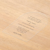 Raquel Classic Elegant Huwelijk Acryl Uitnodigingen (Laagn)