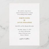 Raquel Classic Elegant Huwelijk Folie Uitnodiging (Voorkant)