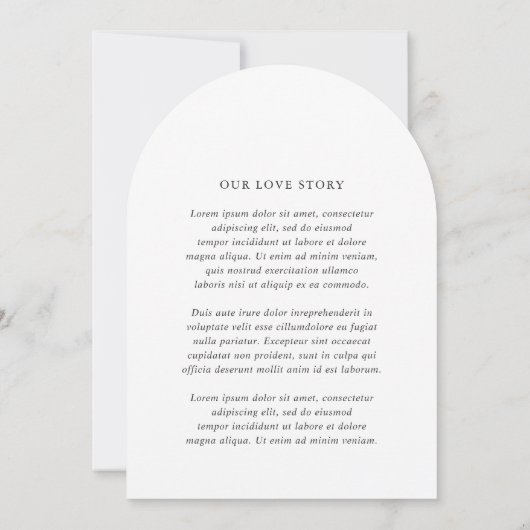 Raquel Classic Elegant Huwelijk Kaart (Achterkant)