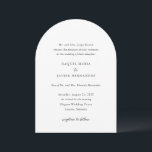 Raquel Classic Elegant Huwelijk Kaart<br><div class="desc">Elegante huwelijksuitnodiging met een eenvoudig en klassiek ontwerp met traditionele serif en elegante scriptlettertypen.</div>