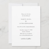 Raquel Classic Elegant Huwelijk Save The Date (Voorkant)