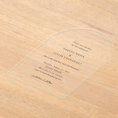 Raquel Classic Elegant Wedding Save the Date Acryl Uitnodigingen (Laagn)