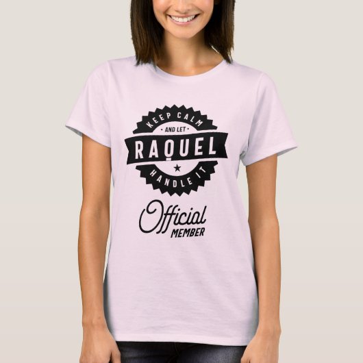 Raquel - Gepersonaliseerde naam Birthday Gift T-shirt (Voorkant)